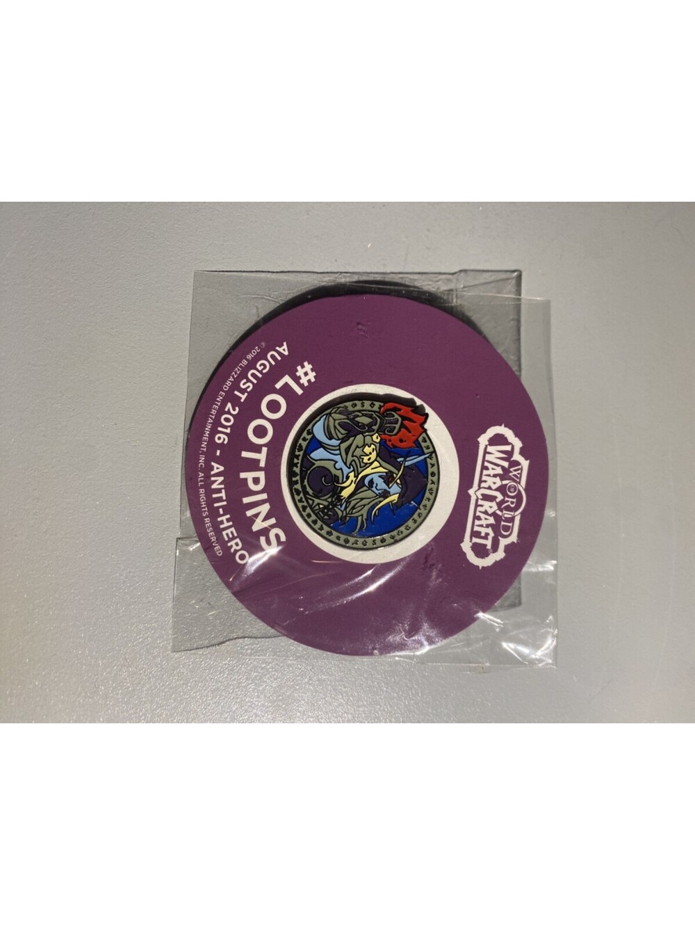 Loot Crate August 2016 World of Warcraft Anti-Hero Loot Pin Lapel